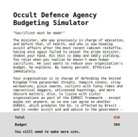 Cкриншот Occult Defence Agency Budgeting Simulator, изображение № 1766486 - RAWG