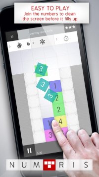 Cкриншот Numtris: best addicting logic number game with cool multiplayer split screen mode to play between two good friends. Including simple but challenging numeric puzzle mini games to improve your math skil, изображение № 67418 - RAWG