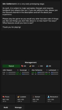 Cкриншот Idle Settlement Prototype, изображение № 2271565 - RAWG