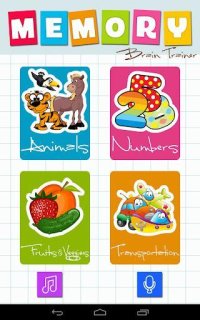 Cкриншот Memory Game: Animals, Fruits, Cars & Numbers, изображение № 1549310 - RAWG