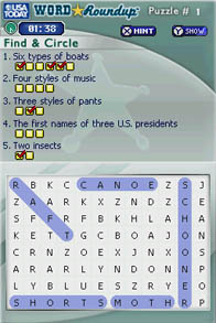 Cкриншот USA TODAY Puzzle Craze, изображение № 250835 - RAWG