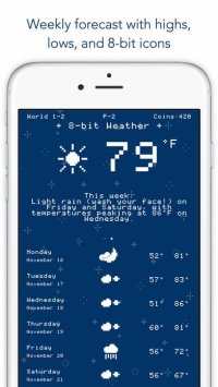 Cкриншот 8-bit Weather - hyper local forecasts, изображение № 1711162 - RAWG