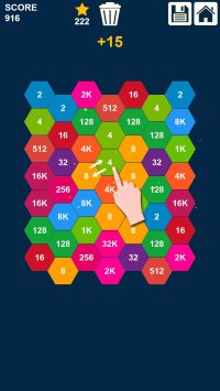 Cкриншот Hexagons 2048 Puzzle: Swap n Merge Numbers, изображение № 2385369 - RAWG