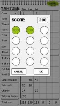 Cкриншот Yahtzee scoresheet, изображение № 1403279 - RAWG