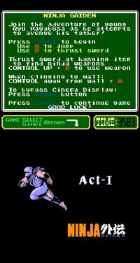 Cкриншот Ninja Gaiden (1988), изображение № 737111 - RAWG