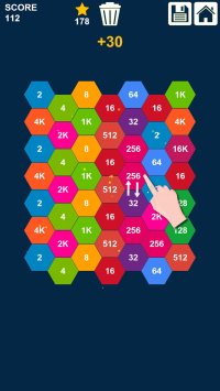 Cкриншот Hexagons 2048 Puzzle: Swap n Merge Numbers, изображение № 2385371 - RAWG