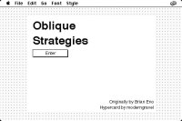 Cкриншот Oblique Strategies Hypercard, изображение № 2377047 - RAWG
