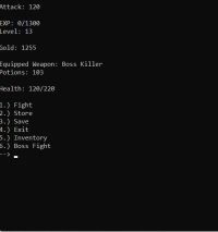 Cкриншот Python Text Based RPG, изображение № 3188725 - RAWG
