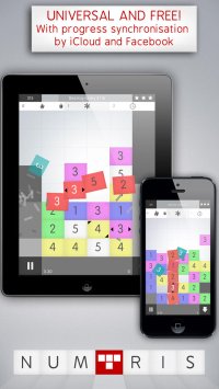 Cкриншот Numtris: best addicting logic number game with cool multiplayer split screen mode to play between two good friends. Including simple but challenging numeric puzzle mini games to improve your math skil, изображение № 67419 - RAWG