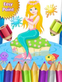 Cкриншот Mermaid Princess Colorbook Drawing to Paint Coloring Game for Kids, изображение № 1632763 - RAWG