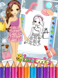 Cкриншот Pretty Girl Fashion Colorbook Drawing to Paint Coloring Game for Kids, изображение № 1632754 - RAWG