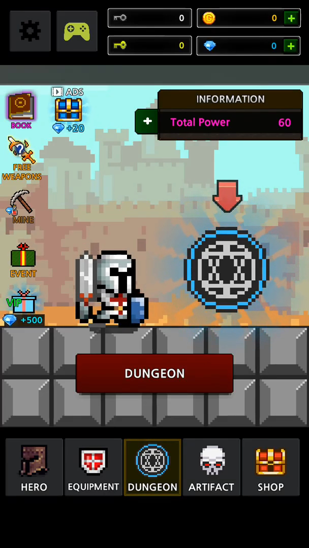 Dungeon X Pixel Hero screenshot