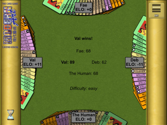 Reiner Knizia's Modern Art: The Card Game screenshot