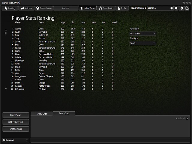 Netsoccer screenshot
