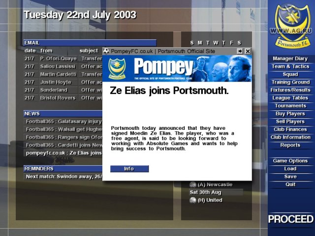 Club Manager 03/04 screenshot