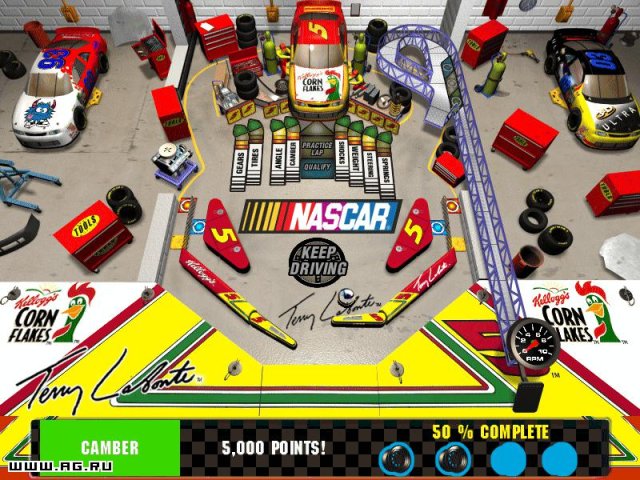 3-D Ultra NASCAR Pinball screenshot