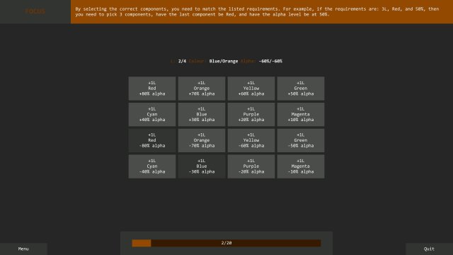 Colouration screenshot