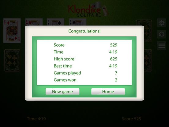 Solitaire Klondike HD screenshot