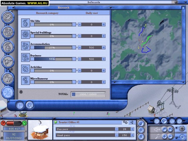 Ski Park Manager 2003 screenshot