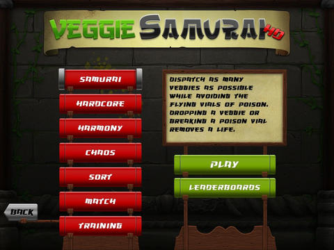 Veggie Samurai HD screenshot