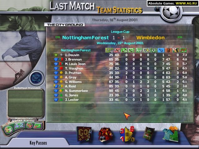 Gianluca Vialli's European Manager screenshot