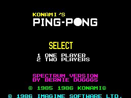 Konami's Ping Pong screenshot