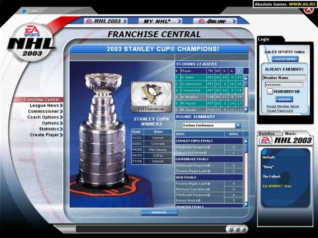 NHL 2003 screenshot