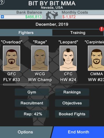 MMA Manager Free screenshot