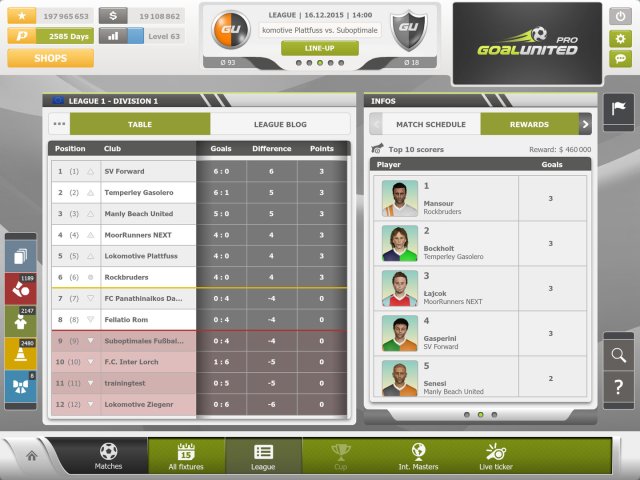 goalunited PRO – football manager for experts screenshot