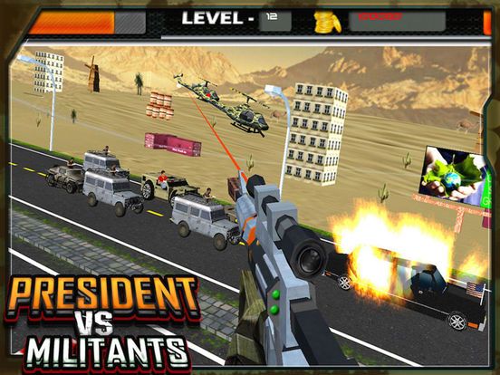 Президент против боевиков - Свободная игра войны screenshot