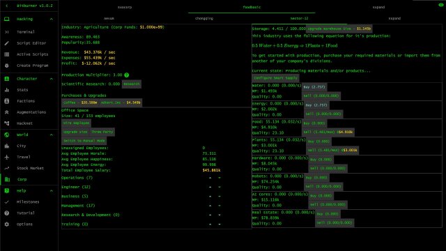 Bitburner screenshot