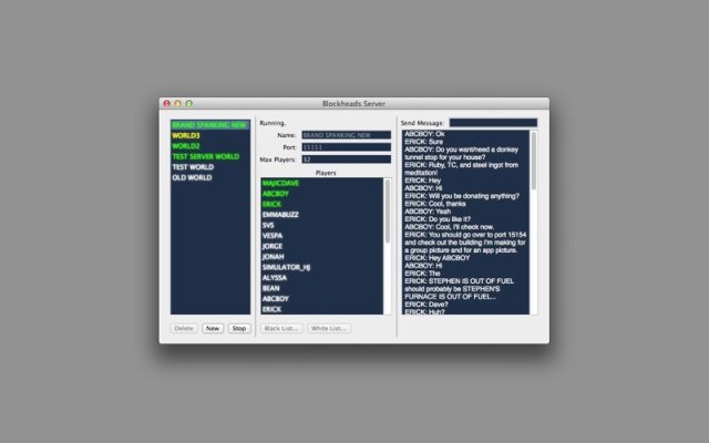 BlockheadsServer screenshot