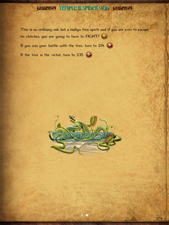 Gamebook Adventures 7: Temple of the Spider God screenshot
