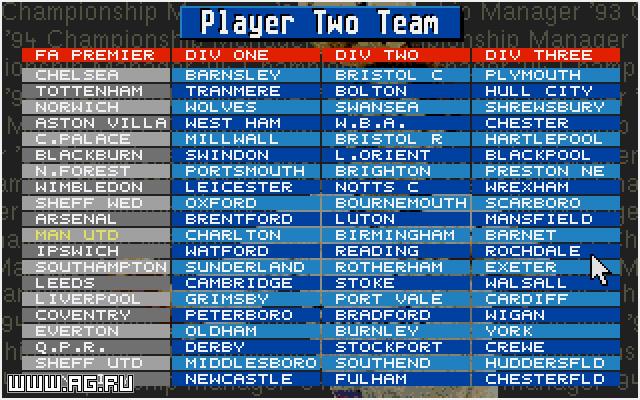 Championship Manager '94 screenshot
