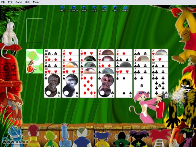Burning Monkey Solitaire 2005 screenshot