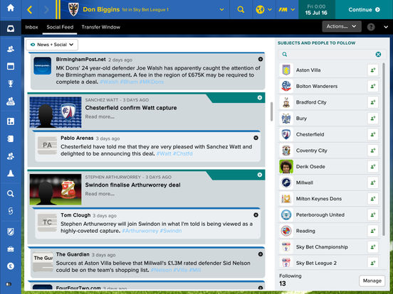 Football Manager Touch 2017 screenshot