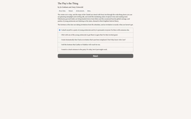 The Play's the Thing screenshot
