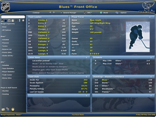 NHL Eastside Hockey Manager 2007 screenshot