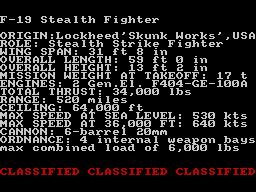 F-19 Stealth Fighter screenshot