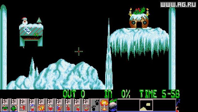 Holiday Lemmings 1994 screenshot