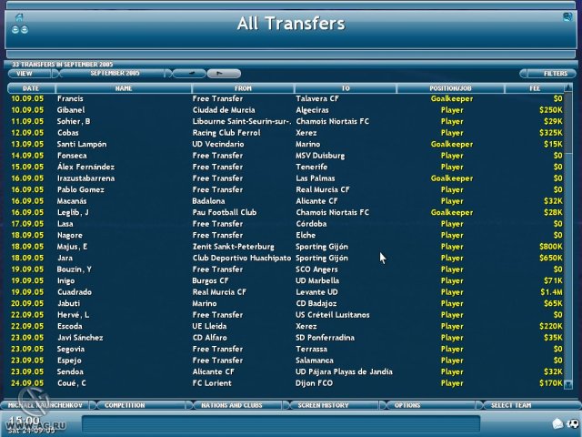 Championship Manager 2006 screenshot