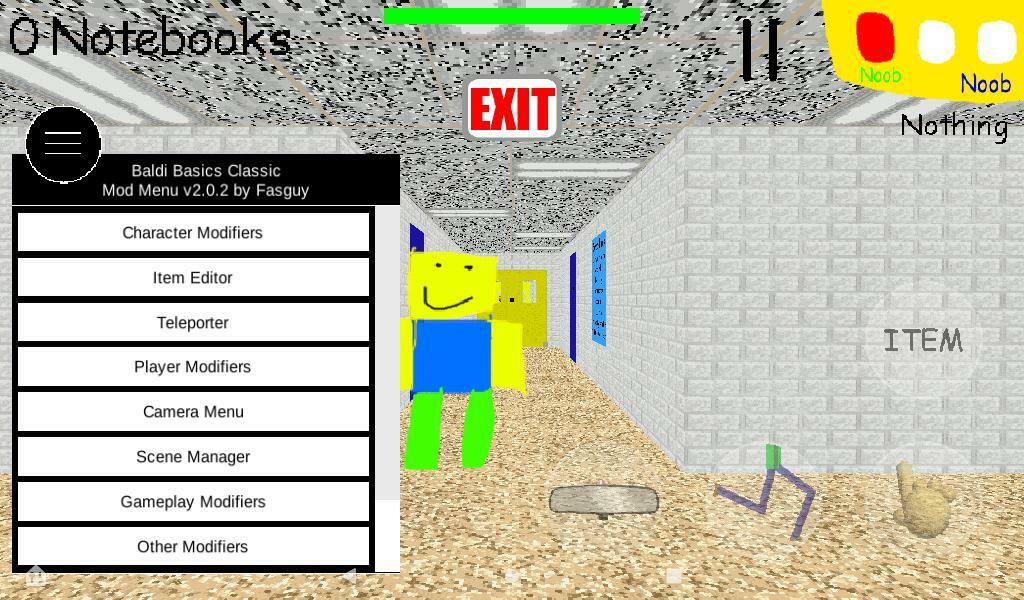 Baldis basics classic mod menu. Меню читов игр. Baldi's Basics Mod menu.