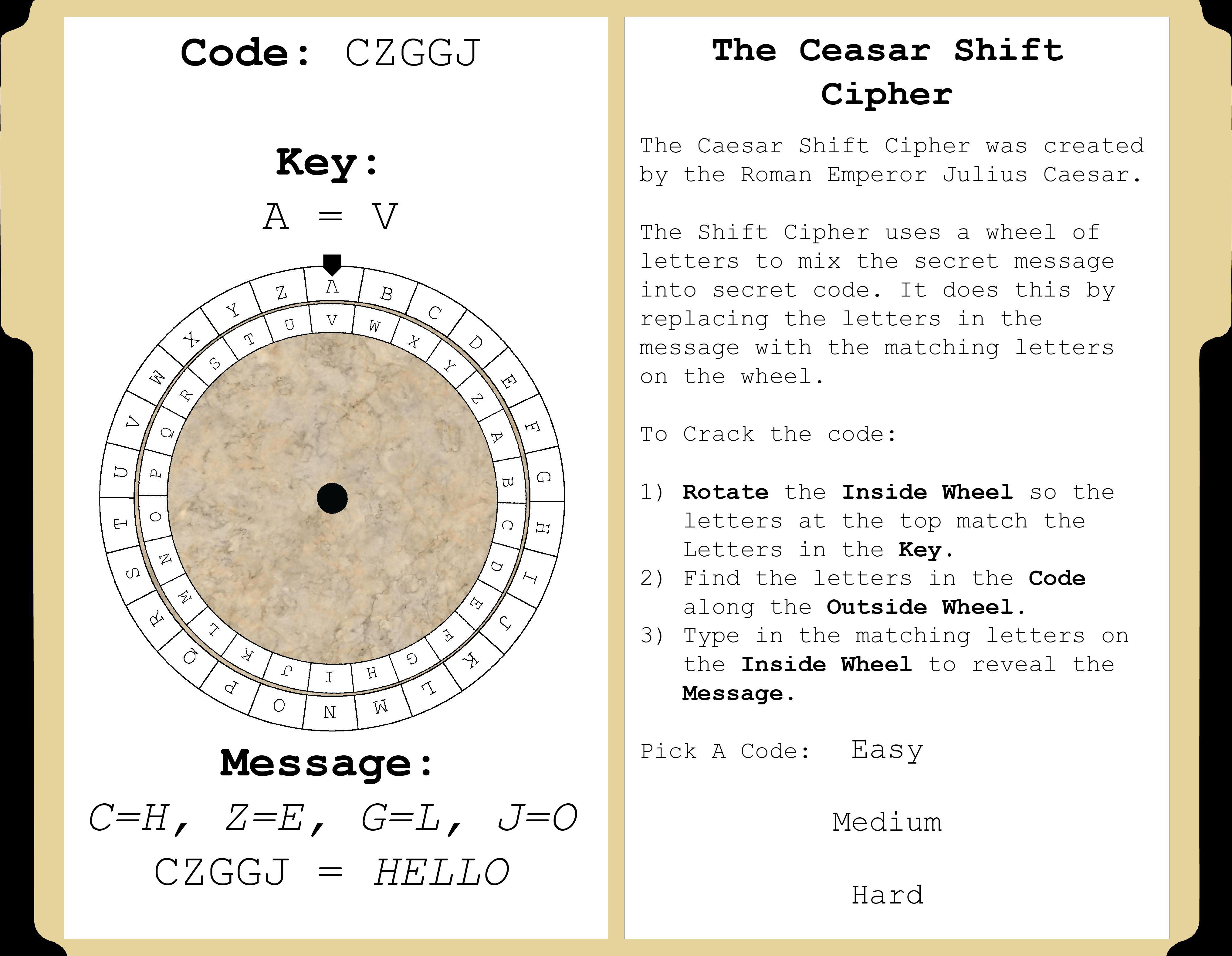 Codes and Ciphers. Game one codes