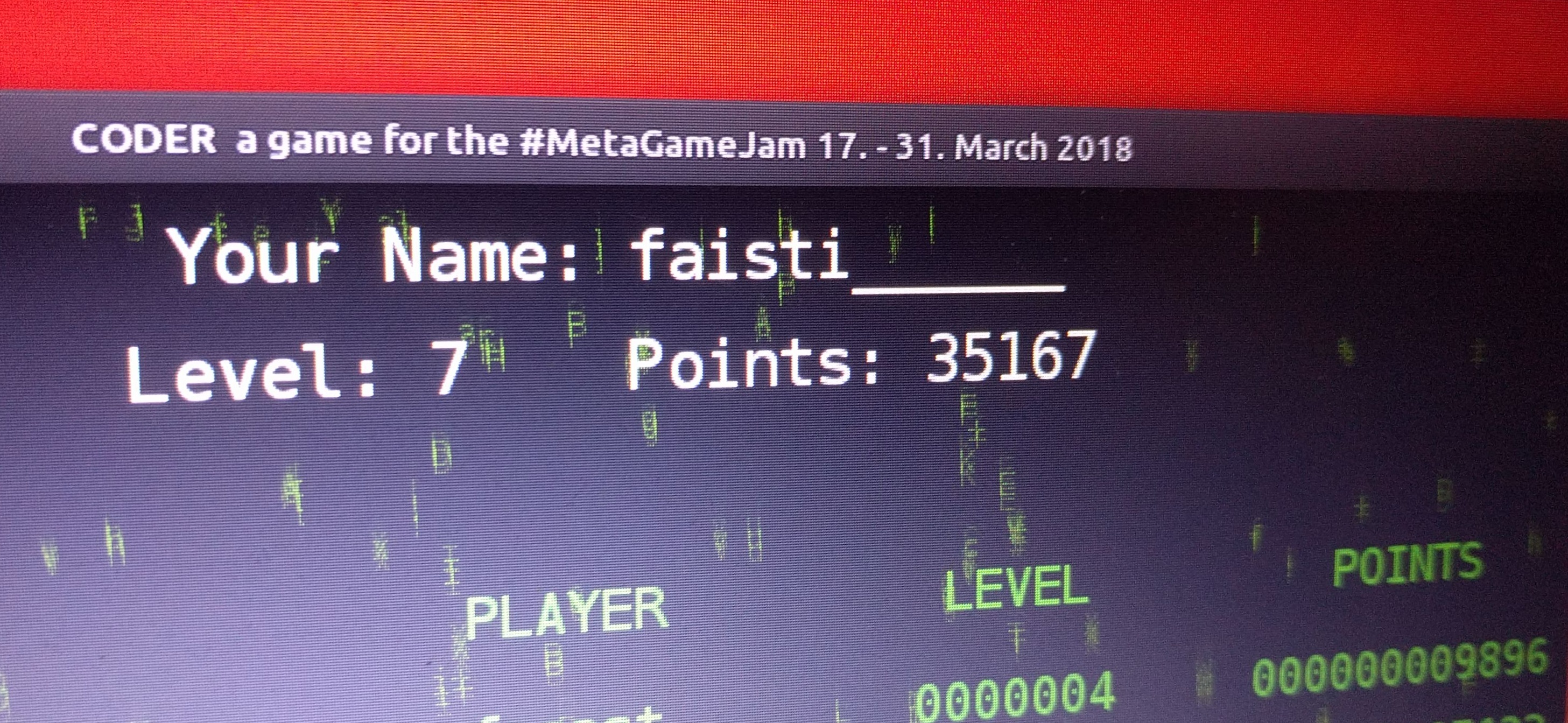 Coding game. Game Coder программа. Meta game Jam. Points for Level of the game. Game one codes