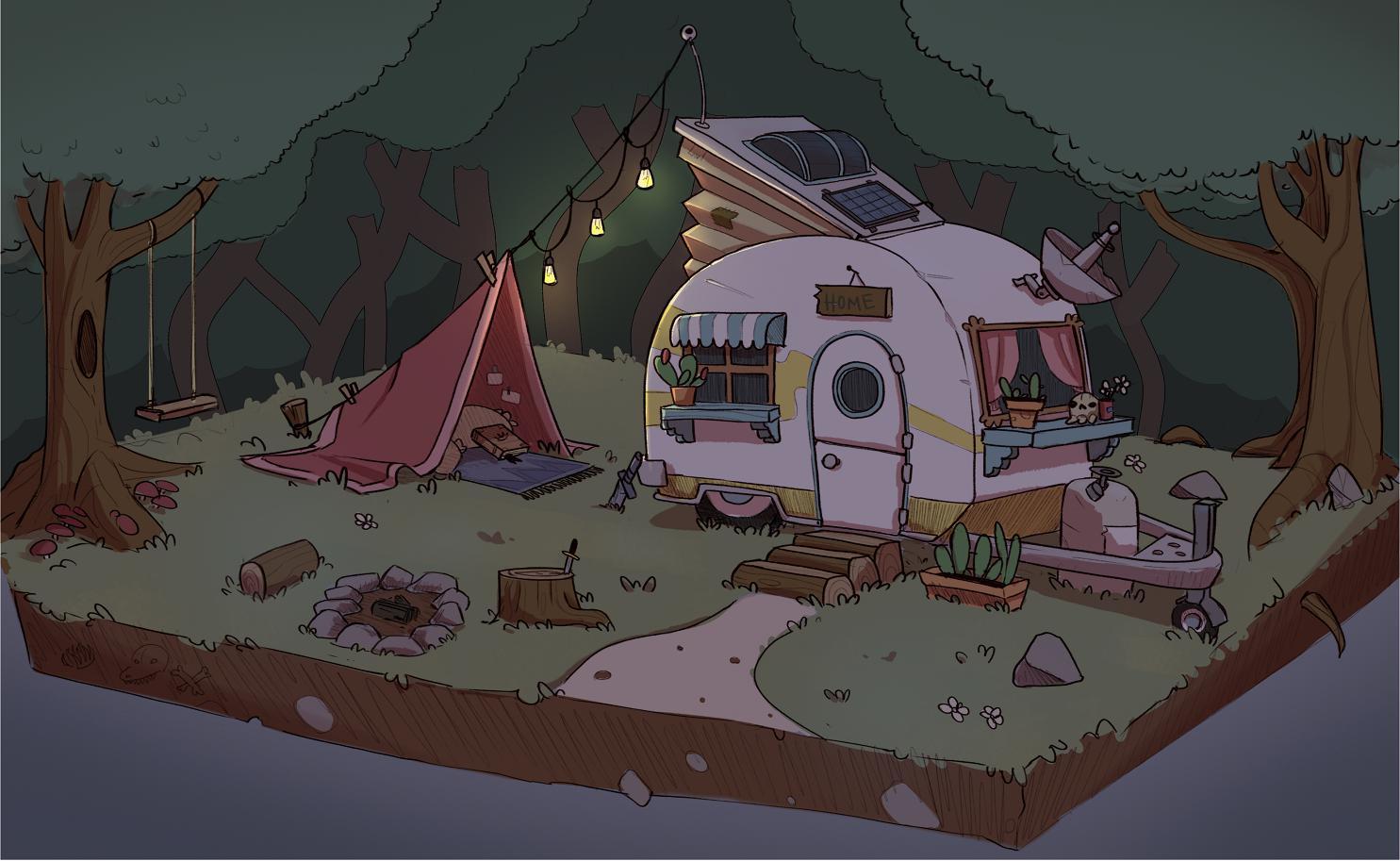 Portal network. ARTSTATION Camp.