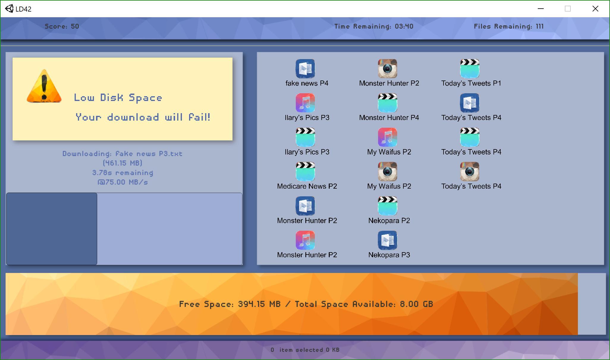 Low disk space. Disk Space игра. Disk Space игра 2020. Alt+Space+c Скриншот.