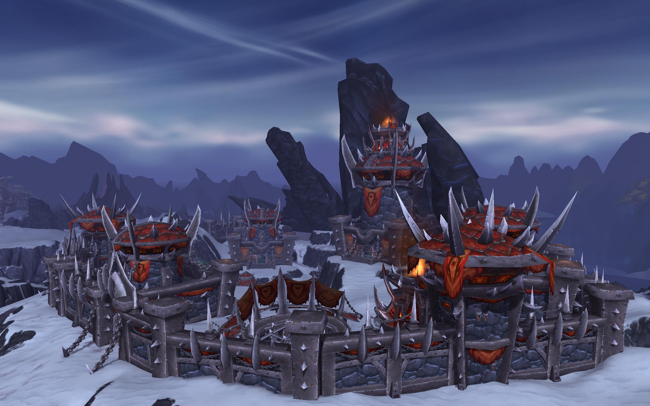 Властелин сумрачной долины. World of Warcraft: Warlords of Draenor. Wow Draenor Гарнизон. World of Warcraft постройки. База орды Дренор